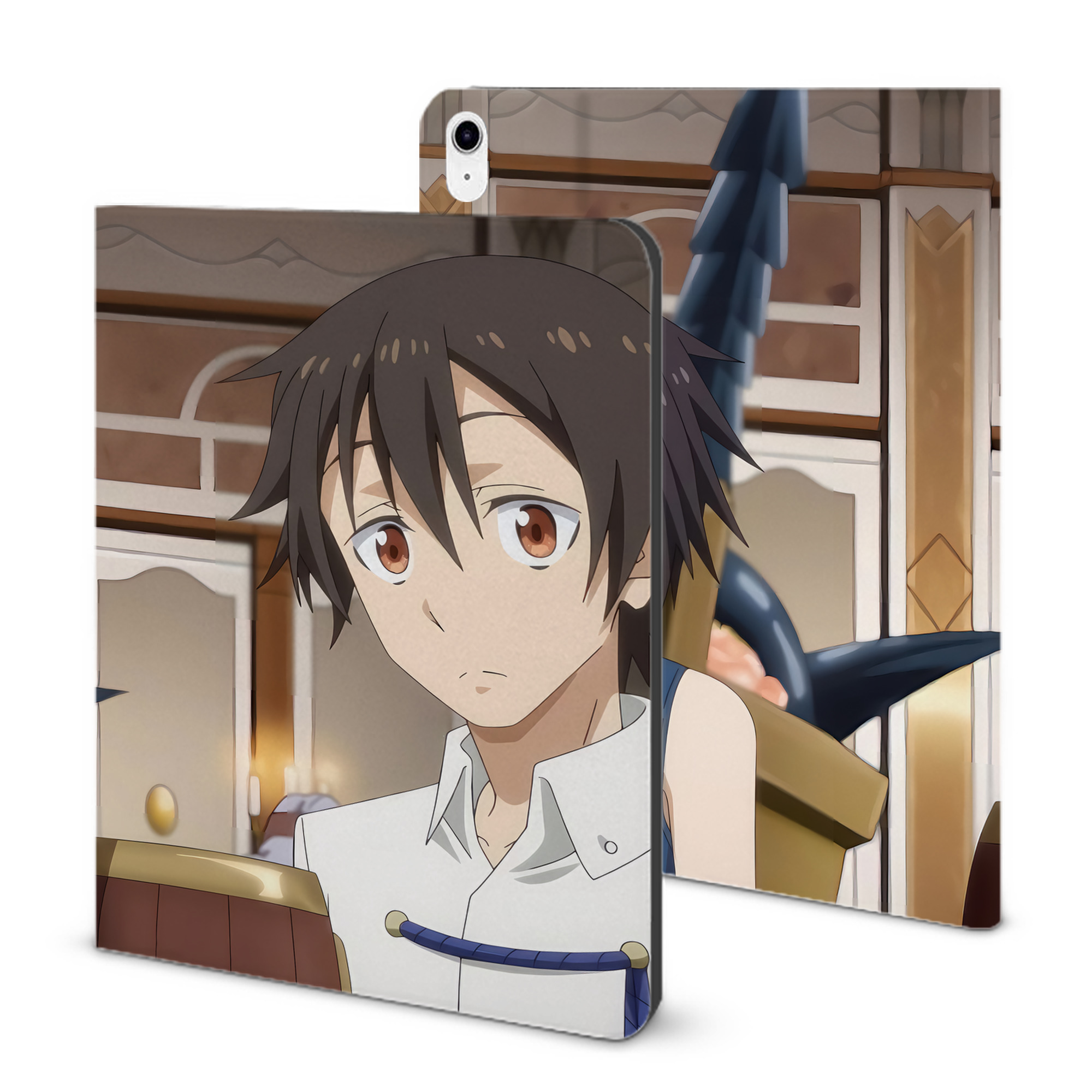 （画像用） 転スラ Regarding Reincarnated to Slime IPad ケース ブック型 PUレザー TPU 耐衝撃 軽量 薄型 ペン収納なし 全面保護 IPad 各モデル対応